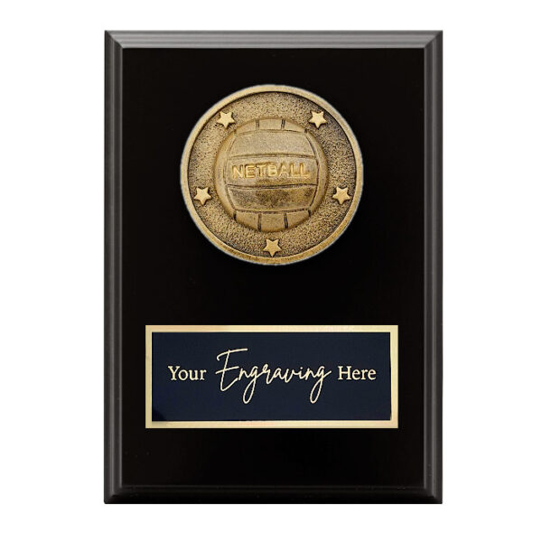 Spartan Black Plaque Netball