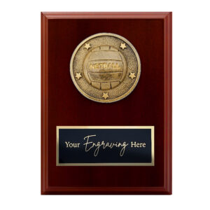 Spartan Walnut Plaque Netball