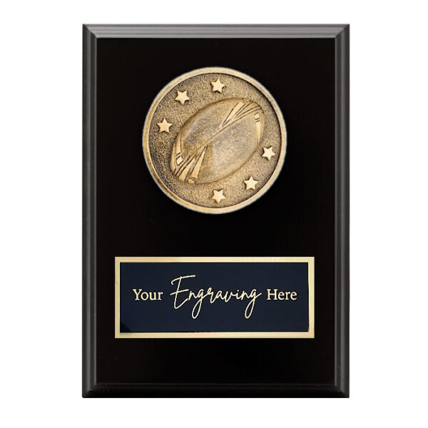 Spartan Black Plaque Rugby