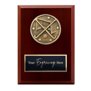 Spartan Walnut Plaque Hockey