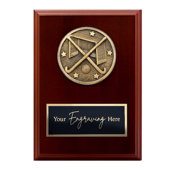 Spartan Walnut Plaque Hockey