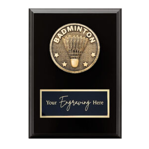 Spartan Black Plaque Badminton