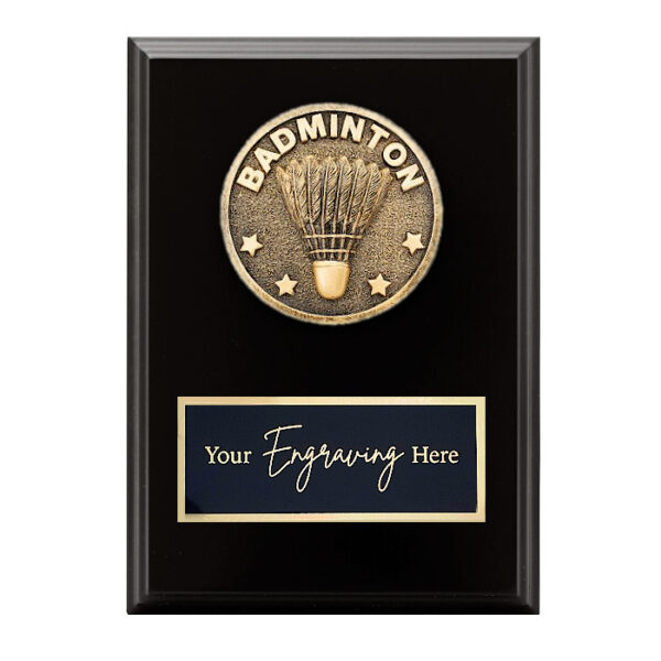 Spartan Black Plaque Badminton