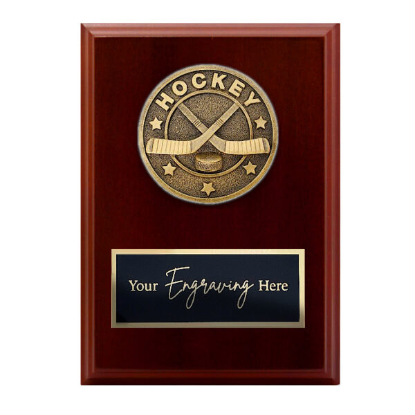 Spartan Walnut Plaque Ice Hockey