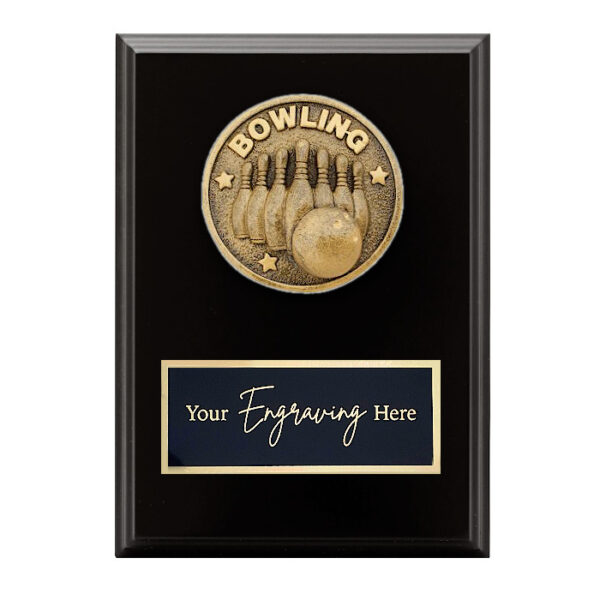 Spartan Black Plaque Tenpin Bowling