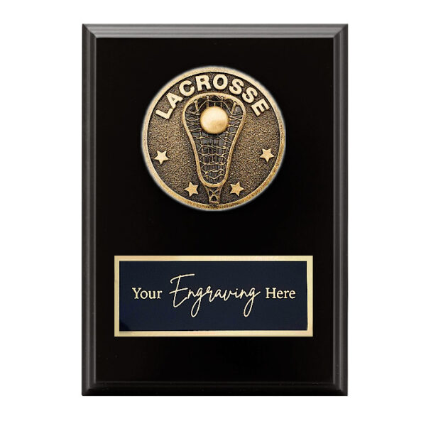 Spartan Black Plaque Lacrosse