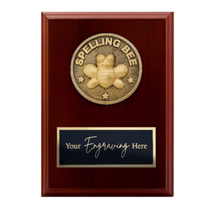 Spartan Walnut Plaque Spelling Bee