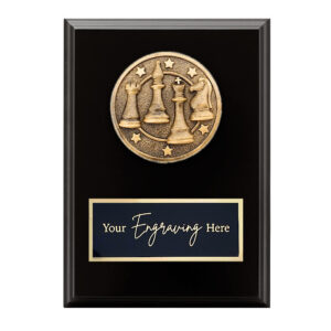Spartan Black Plaque Chess