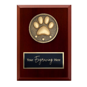 Spartan Walnut Plaque Pet