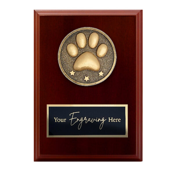 Spartan Walnut Plaque Pet